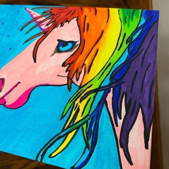 Unicorn Watercolor Painting by Me - Picture 3 of 7